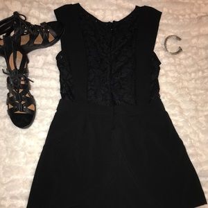Black Romper with laced back